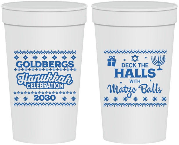 Personalized Hanukkah 32 oz Stadium Cups - Matzo Balls | 270029