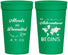 Personalized Wedding 32 oz Stadium Cups - The Adventure Begins | 276