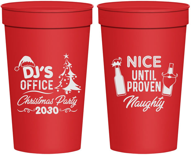 Personalized Christmas 32 oz Stadium Cups - Naughty Or Nice | 280000