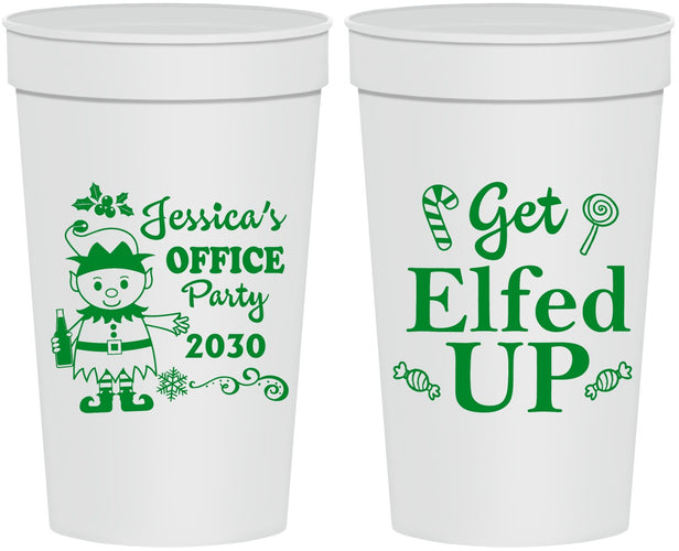 Personalized Christmas 32 oz Stadium Cups - Lets Get Elfed Up | 280007