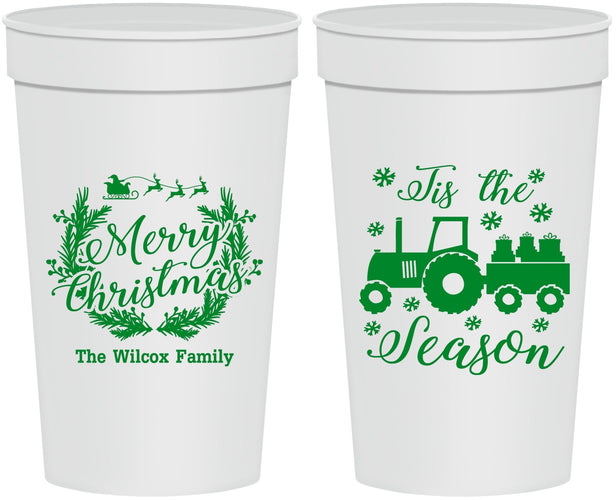 Personalized Christmas 32 oz Stadium Cups - Til The Season | 280019