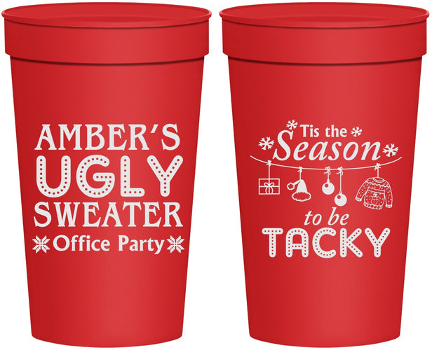 Personalized Christmas 32 oz Stadium Cups - Til The Season To Be Tacky | 280020