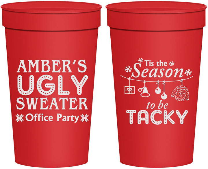 Personalized Christmas 32 oz Stadium Cups - Til The Season To Be Tacky | 280020