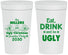 Personalized Christmas 32 oz Stadium Cups - Ugly Sweater | 280023