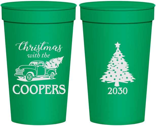 Personalized Christmas 32 oz Stadium Cups - Naughty Af | 280025