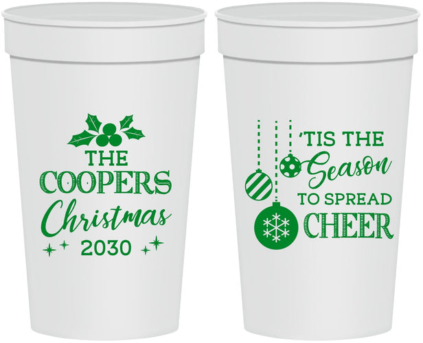 Personalized Christmas 32 oz Stadium Cups - Tis The Season | 280027