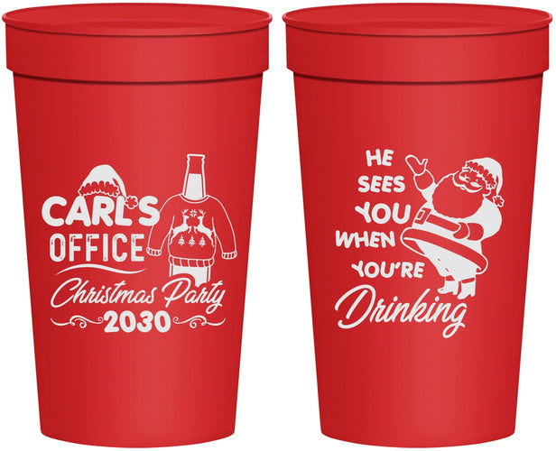 Personalized Christmas 32 oz Stadium Cups - Santa Claus | 280028