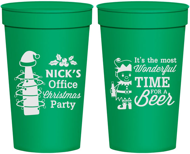 Personalized Christmas 32 oz Stadium Cups - Elf | 280029