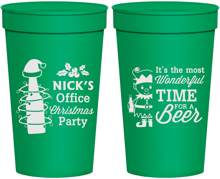 Personalized Christmas 32 oz Stadium Cups - Elf | 280029