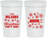 Personalized Christmas 32 oz Stadium Cups - Snowflakes | 280042