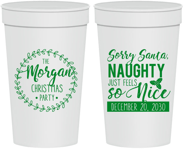 Personalized Christmas 32 oz Stadium Cups - Naughty Or Nice | 280047