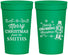 Personalized Christmas 32 oz Stadium Cups - Snowflakes | 280053