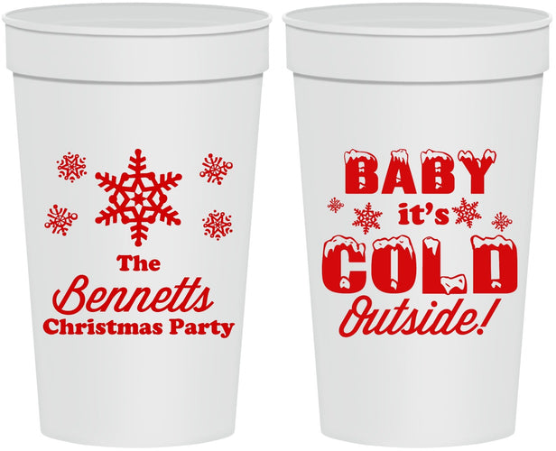 Personalized Christmas 32 oz Stadium Cups - Joy To The World | 280054