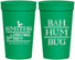 Personalized Christmas 32 oz Stadium Cups - Bah Hum Bug | 280057