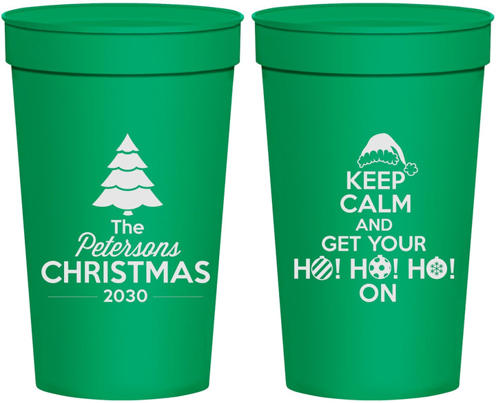 Personalized Christmas 32 oz Stadium Cups - Ho Ho Ho | 280061