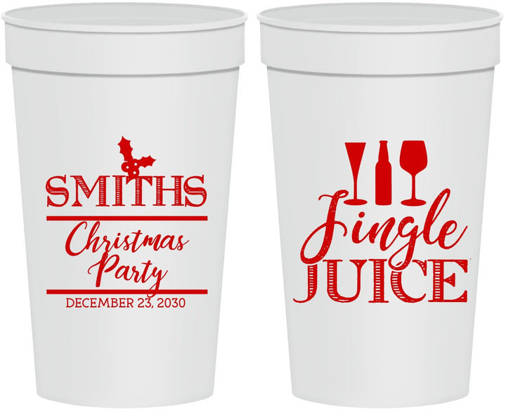 Personalized Christmas 32 oz Stadium Cups - Jingle Juice | 280066