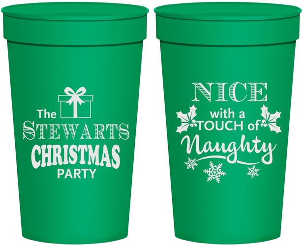 Personalized Christmas 32 oz Stadium Cups - Naughty Or Nice | 280069