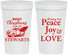 Personalized Christmas 32 oz Stadium Cups - Peace Joy Love | 280070