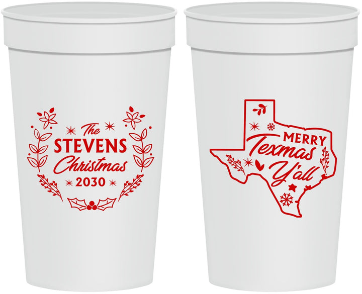 Personalized Christmas 32 oz Stadium Cups - Texmas Yall | 280074