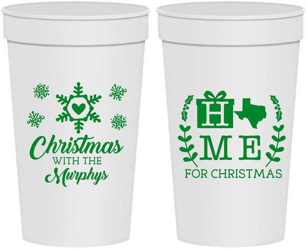 Personalized Christmas 32 oz Stadium Cups - Texas | 280075