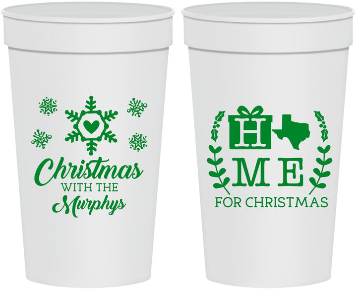 Personalized Christmas 32 oz Stadium Cups - Texas | 280075