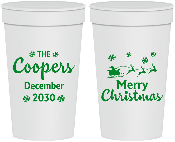 Personalized Christmas 32 oz Stadium Cups - Santa Claus | 280079
