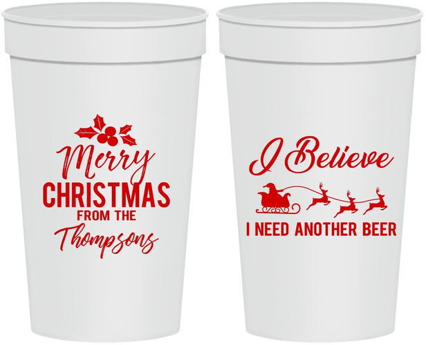 Personalized Christmas 32 oz Stadium Cups - Santa Claus | 280086