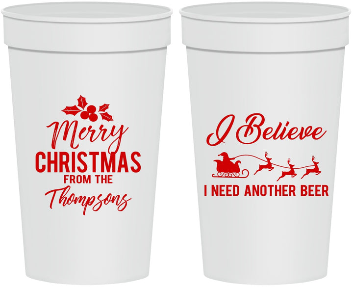 Personalized Christmas 32 oz Stadium Cups - Santa Claus | 280086