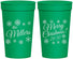 Personalized Christmas 32 oz Stadium Cups - Snowflakes | 280089