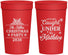 Personalized Christmas 32 oz Stadium Cups - Mistletoe | 280092