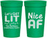 Personalized Christmas 32 oz Stadium Cups - Nice Af | 280093