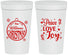 Personalized Christmas 32 oz Stadium Cups - Peace Joy Love | 280094