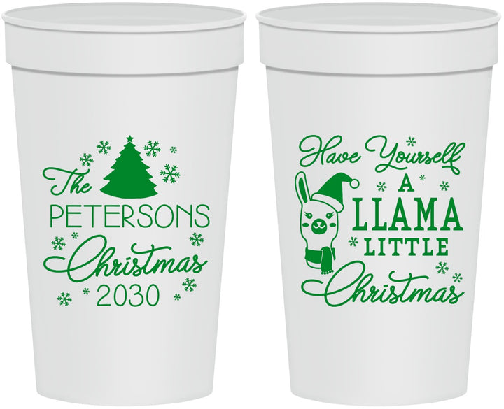 Personalized Christmas 32 oz Stadium Cups - Llama | 280095
