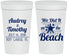 Personalized Wedding 32 oz Stadium Cups - We Did It On The Beach | 294