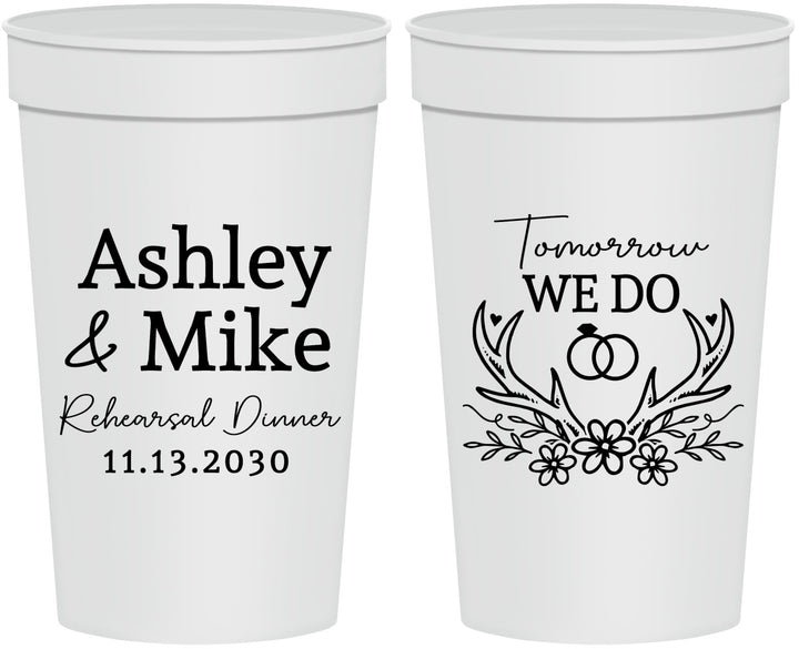 Personalized Rehearsal Dinner 32 oz Stadium Cups - Tomorrow We Do | 30002