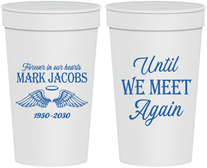 Personalized Memorial 32 oz Stadium Cups - Until We Meet Again | 310002