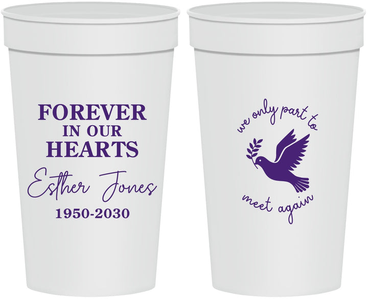 Personalized Memorial 32 oz Stadium Cups - Forever In Our Hearts | 310003