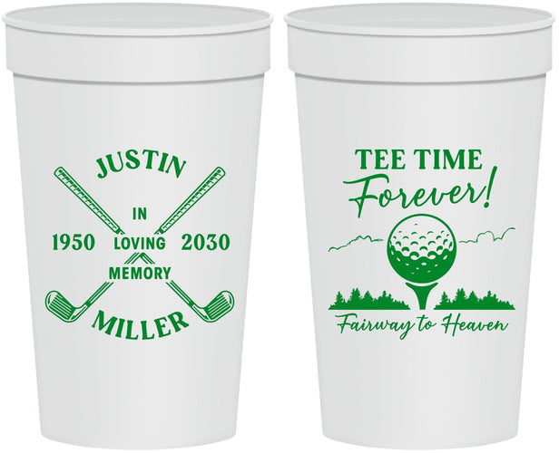 Personalized Memorial 32 oz Stadium Cups - Fairway To Heavens | 310007