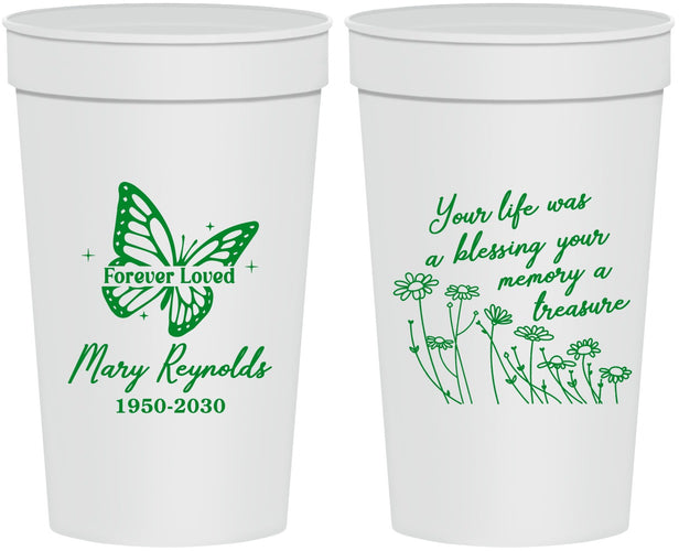 Personalized Memorial 32 oz Stadium Cups - Forever Loved | 310013