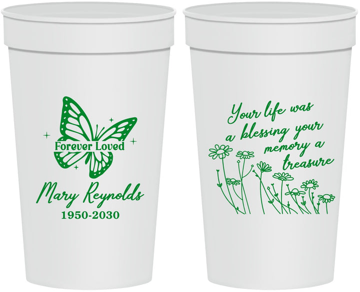 Personalized Memorial 32 oz Stadium Cups - Forever Loved | 310013