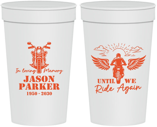 Personalized Memorial 32 oz Stadium Cups - Until We Ride Again | 310016
