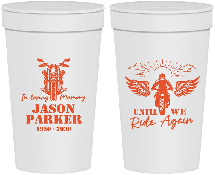 Personalized Memorial 32 oz Stadium Cups - Until We Ride Again | 310016
