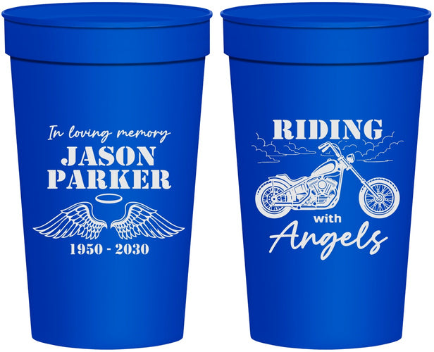 Personalized Memorial 32 oz Stadium Cups - Riding With Angels | 310018