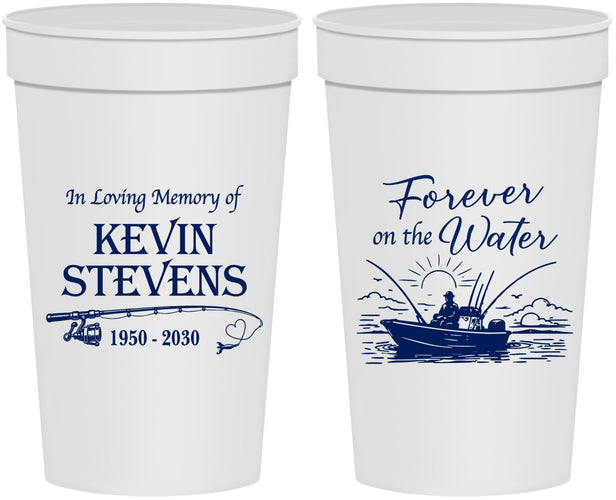 Personalized Memorial 32 oz Stadium Cups - Forever On The Water | 310019