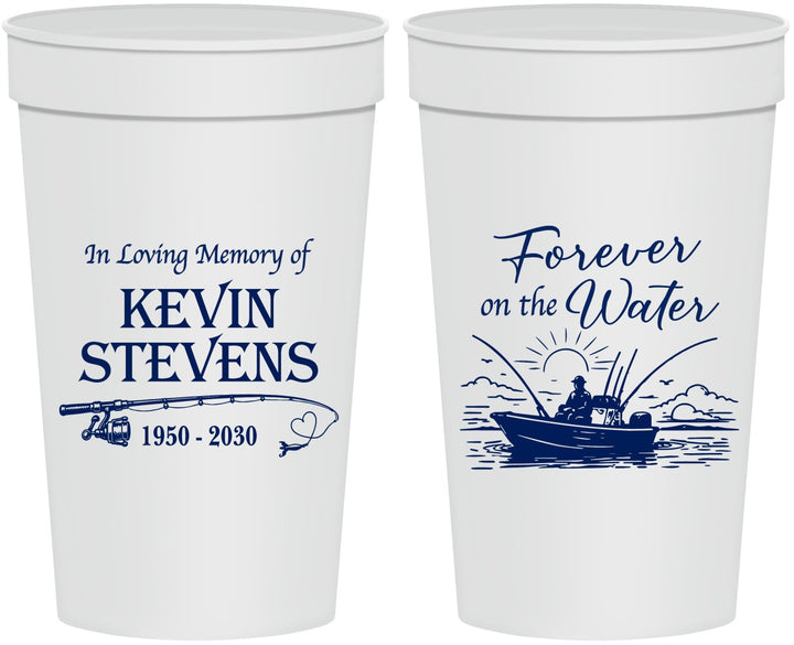 Personalized Memorial 32 oz Stadium Cups - Forever On The Water | 310019