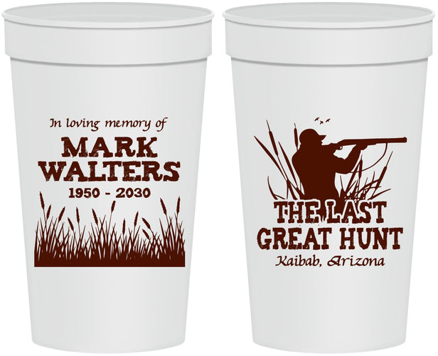 Personalized Memorial 32 oz Stadium Cups - The Last Great Hunt | 310020