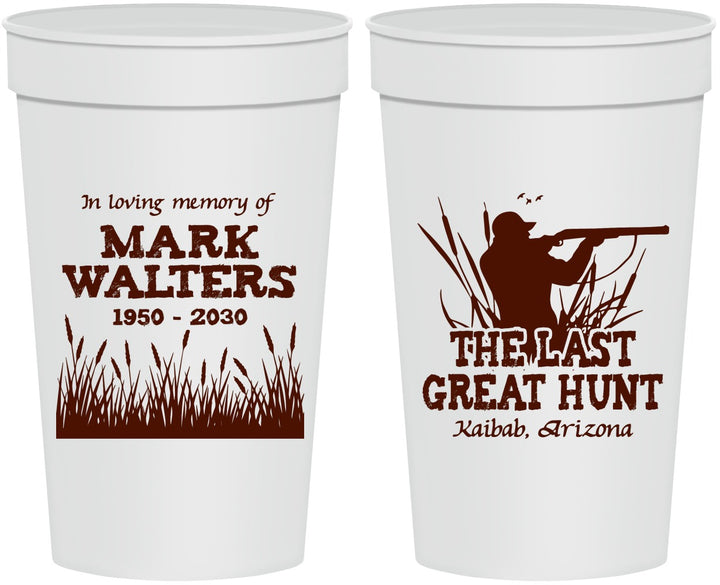 Personalized Memorial 32 oz Stadium Cups - The Last Great Hunt | 310020