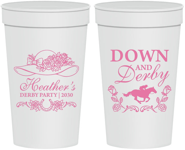 Personalized Derby Day 32 oz Stadium Cups - Down And Derby | 320001