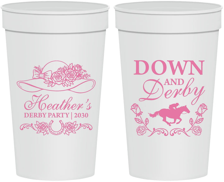 Personalized Derby Day 32 oz Stadium Cups - Down And Derby | 320001