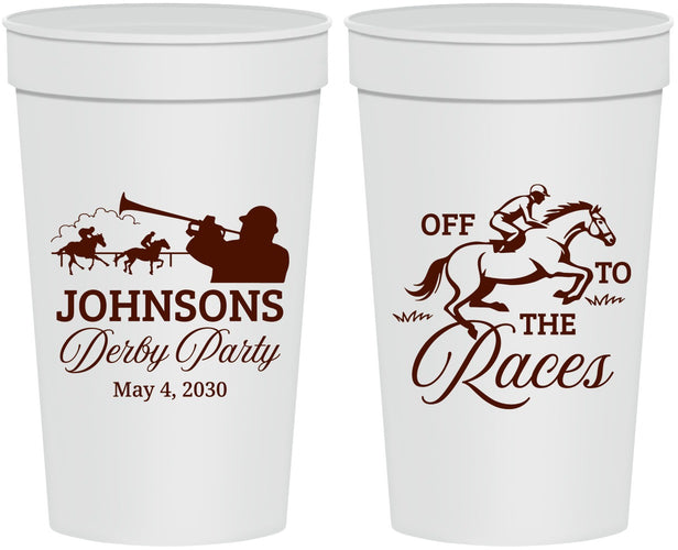 Personalized Derby Day 32 oz Stadium Cups - Off To The Races | 320002